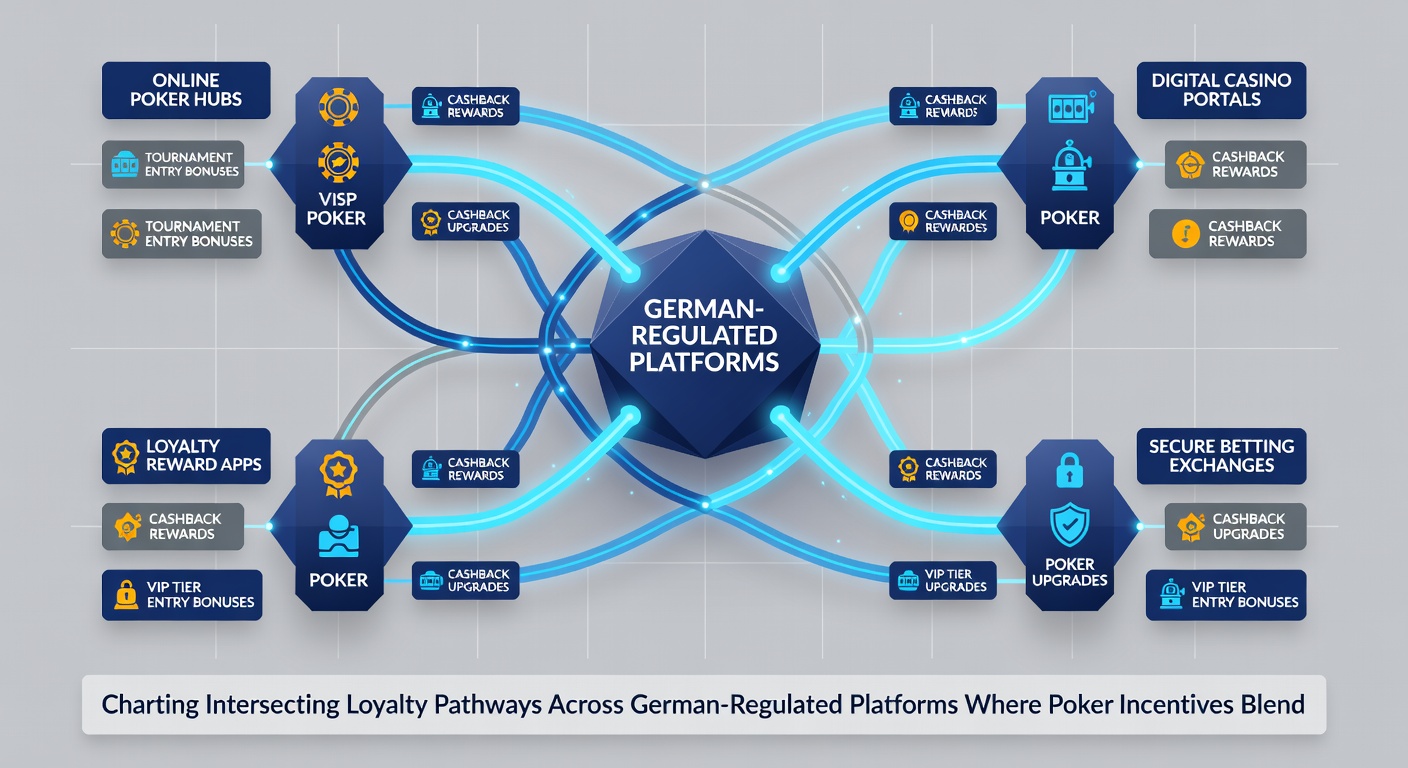 Darstellung von vernetzten Belohnungspfaden mit Poker- und Wett-Elementen auf deutschen Plattformen