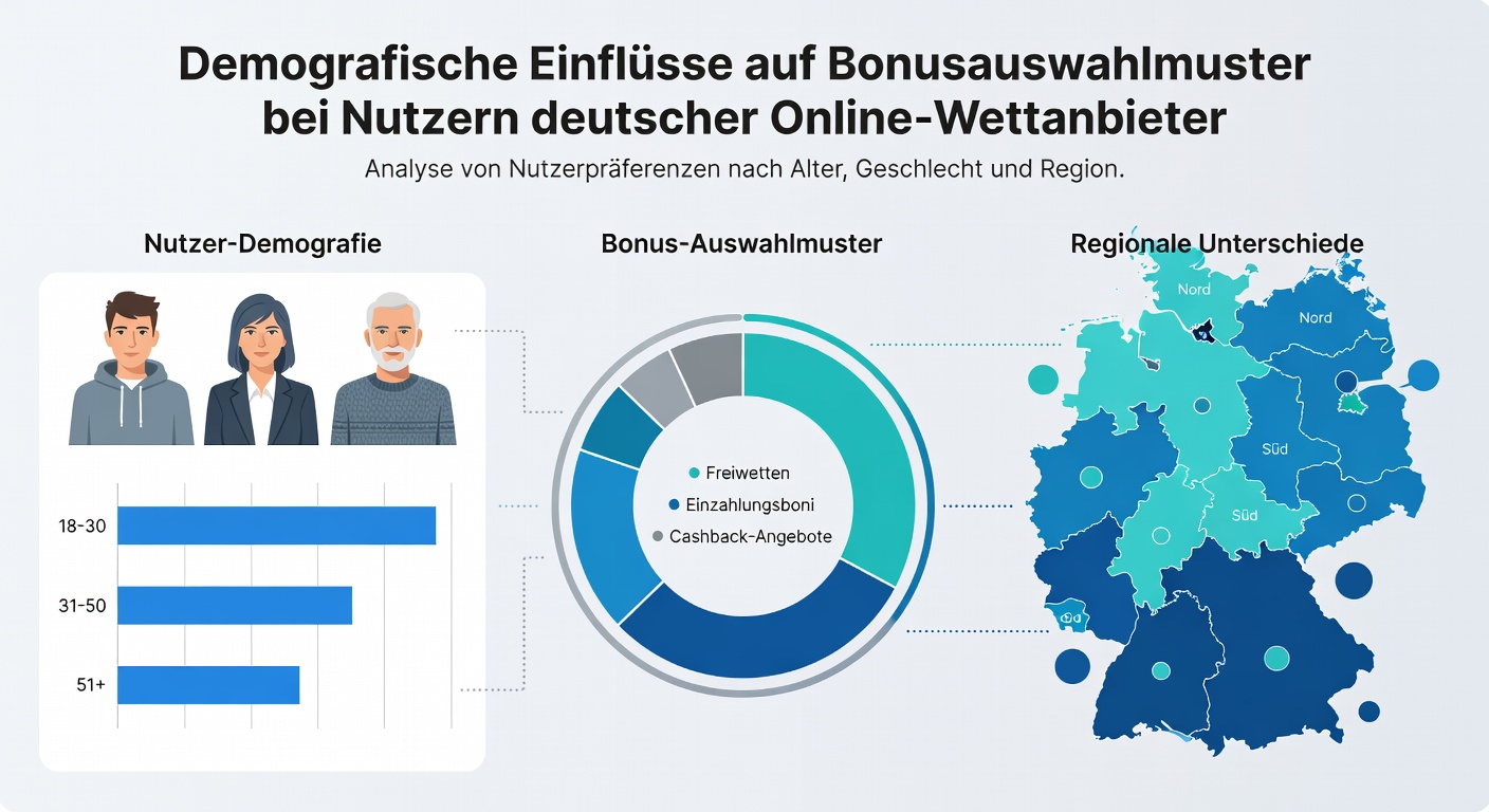 Grafik zu regionalen Unterschieden bei Bonuspräferenzen auf deutschen Wettplattformen