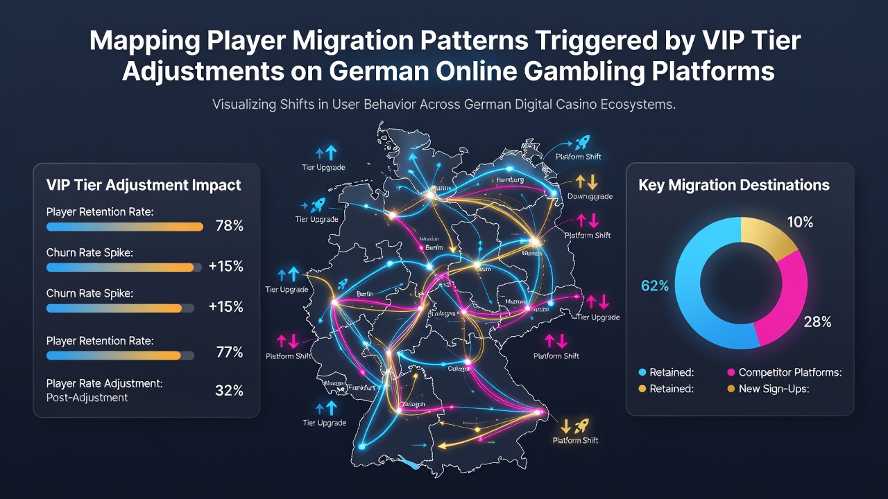 Analyse von Spielerbewegungen zwischen deutschen Online-Glücksspielanbietern nach VIP-Änderungen