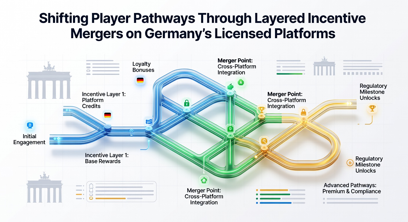 Illustration der Verknüpfung von Slot-, Wett- und Poker-Anreizen auf lizenzierten Plattformen